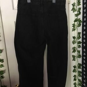 Mens solid straight baggy jeans